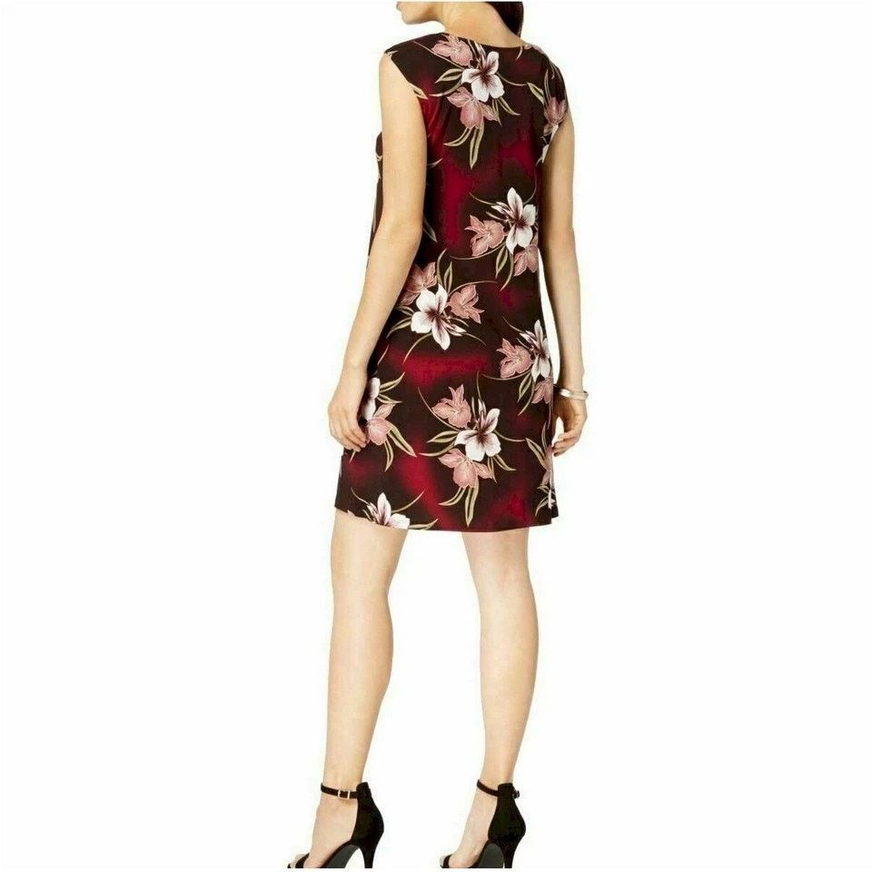 Macys NWT Connected Apparel Pull-on Jersey Floral A-line Dress 8 Size M / US 6-8 / IT 42-44 - 2 Thumbnail