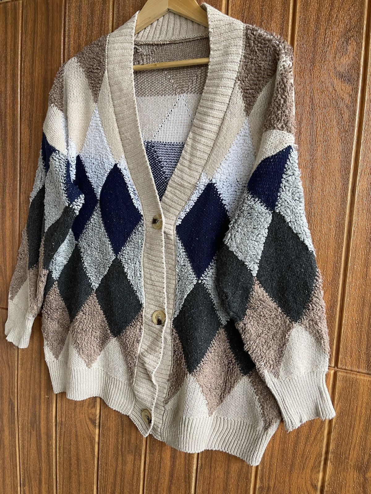 Aran Isles Knitwear × Japanese Brand Last Drop🔥Rare🔥Kurt Cobain Cardigan Knitwear Nice Colour Size US XL / EU 56 / 4 - 4 Thumbnail