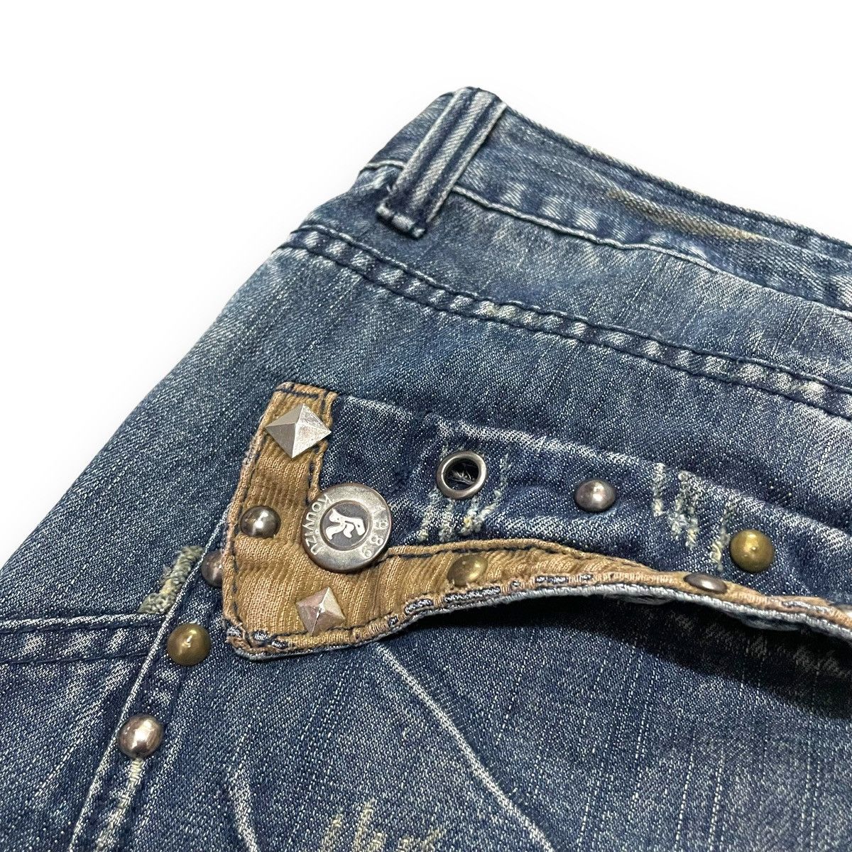 If Six Was Nine × Japanese Brand × Le Grande Bleu (L.G.B.) 🇯🇵 TSL JEANS POEM DISTRESSED DENIM PANTS Size US 35 - 12 Thumbnail