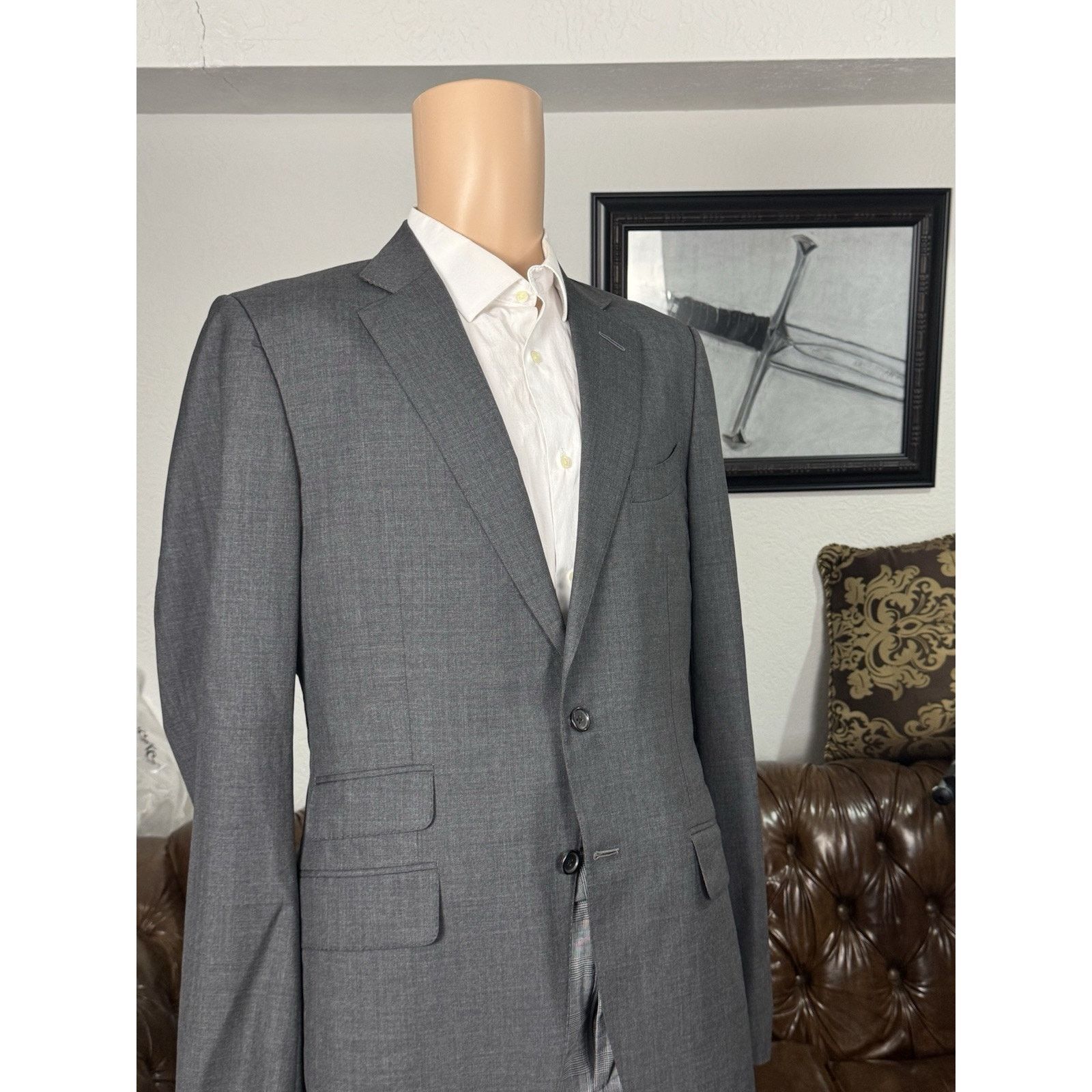 Tom Ford Tom Ford Charcoal Gray Suit Jacket Blazer 50/40L US Notch Size 40L - 1 Thumbnail