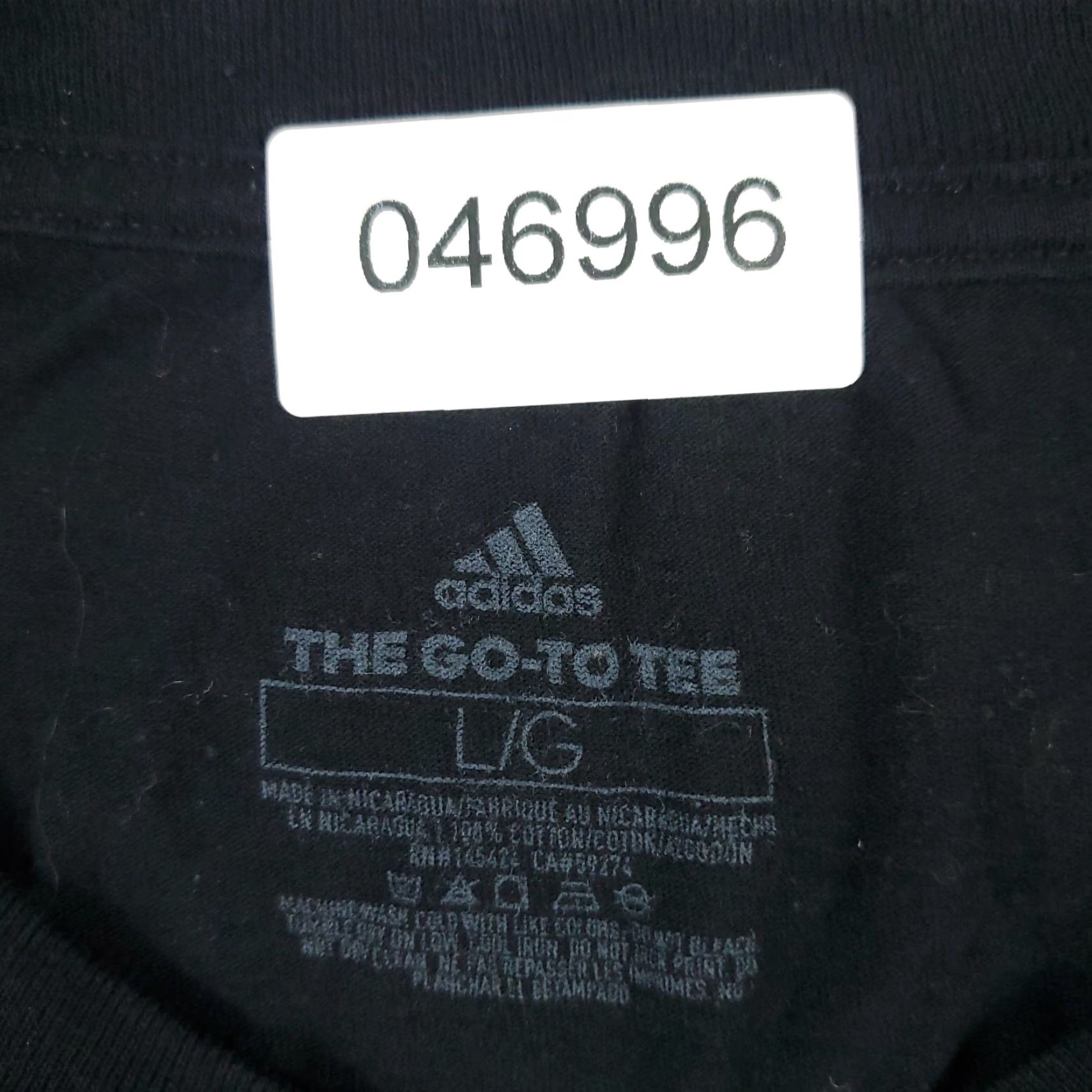 Adidas Adidas T Shirt Mens Large Black Logo Short Sleeve Crew Neck Cotton Blend Casual Size US L / EU 52-54 / 3 - 7 Thumbnail