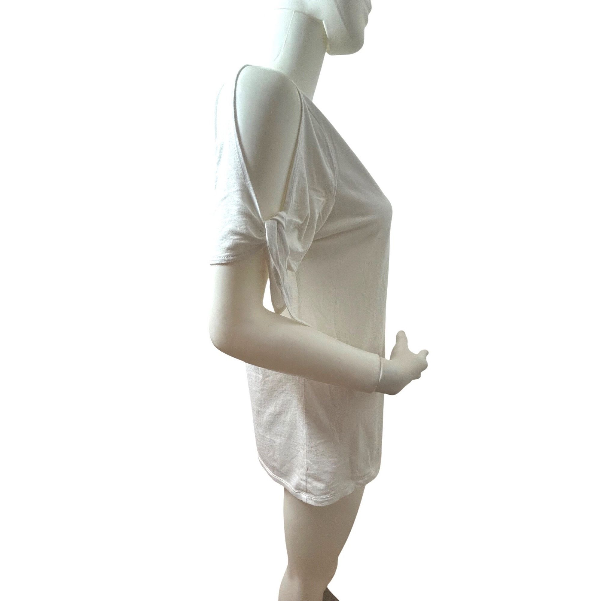 Michael Kors Michael Kors Women’s Top M White Short Sleeve Cold Shoulder Size M / US 6-8 / IT 42-44 - 11 Thumbnail