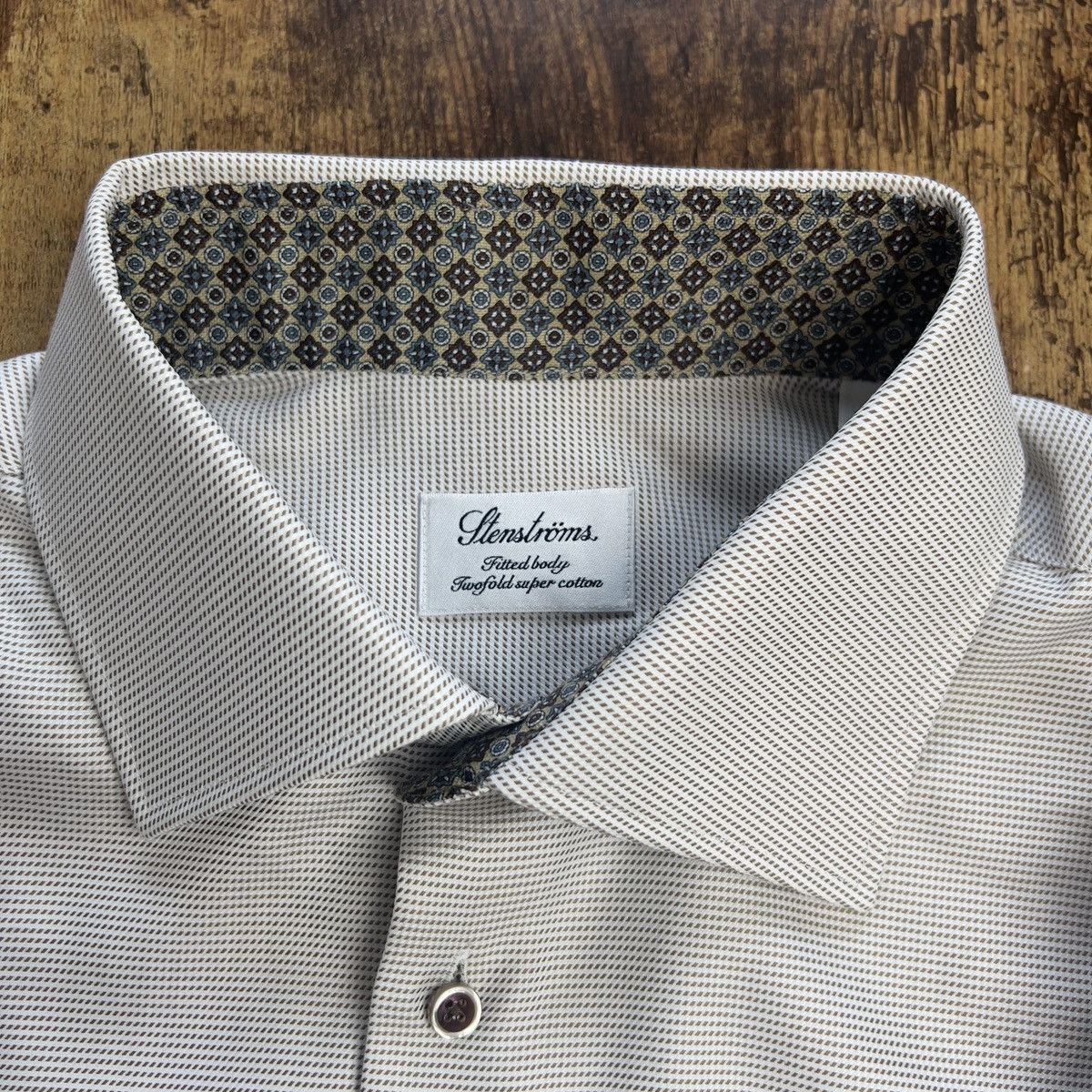 Strenstroms Stenströms Contrast Detail Fitted Body, Twofold Super Cotton Size US XL / EU 56 / 4 - 6 Thumbnail