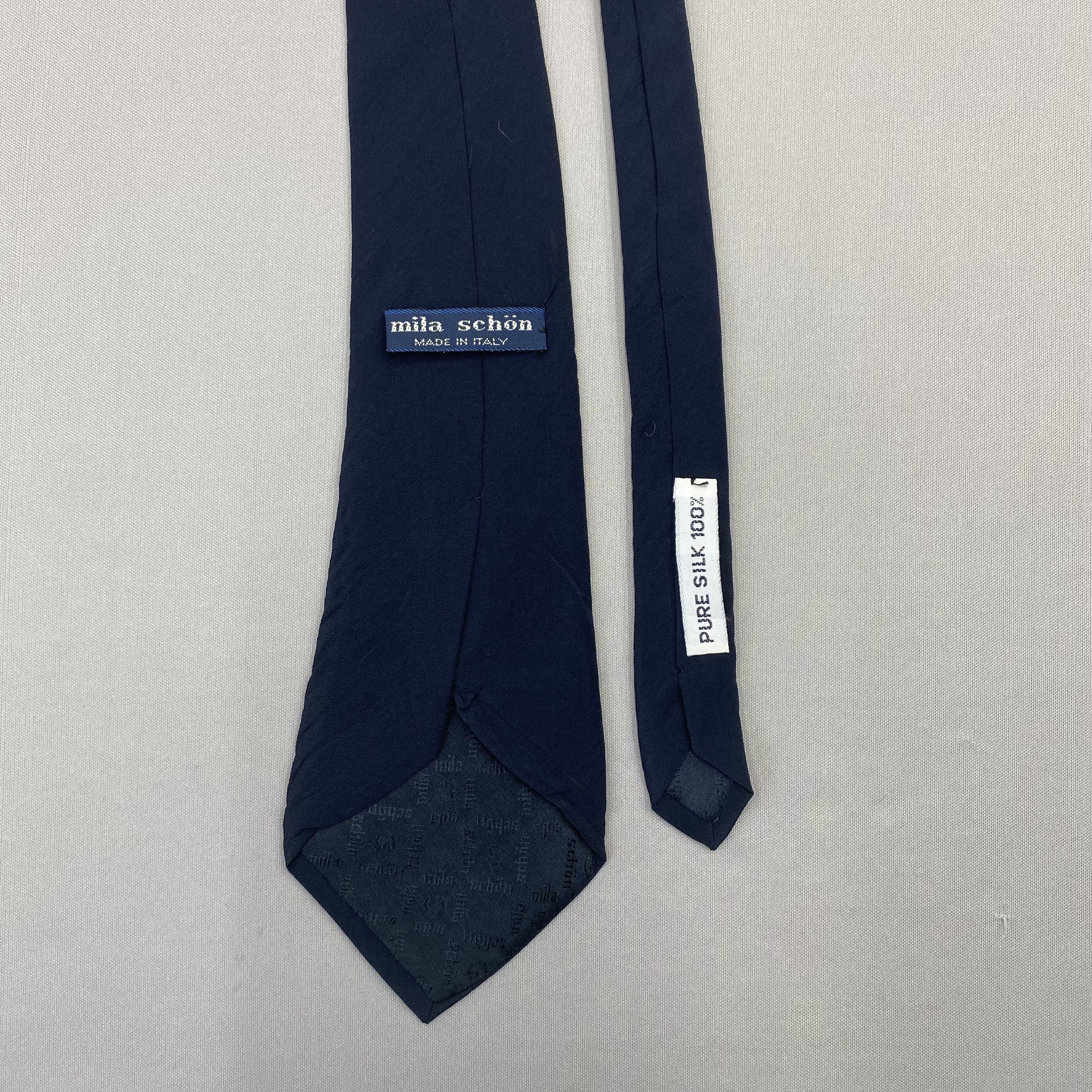 Mila Schon Vintage Mila Schon SILK Necktie Cravate Pure Silk Neck Tie Size ONE SIZE - 6 Thumbnail