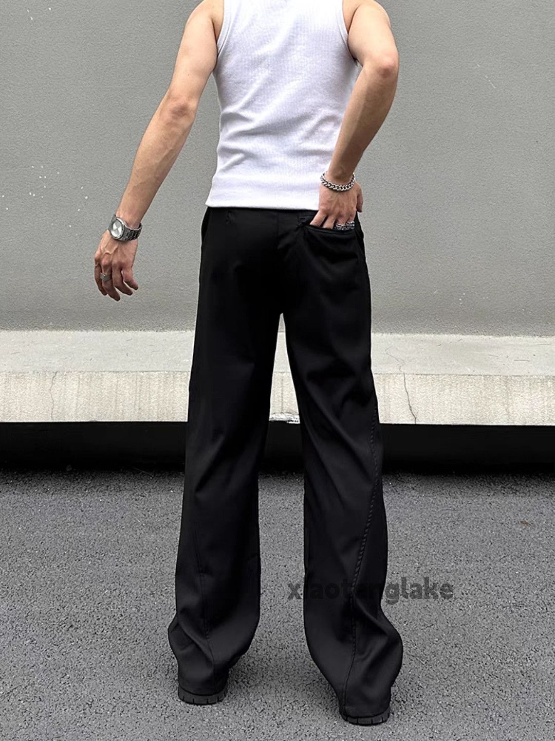 Designer × Japanese Brand × Vintage utility patchwork punk yuppie retro pleated pants Size US 34 / EU 50 - 2 Thumbnail