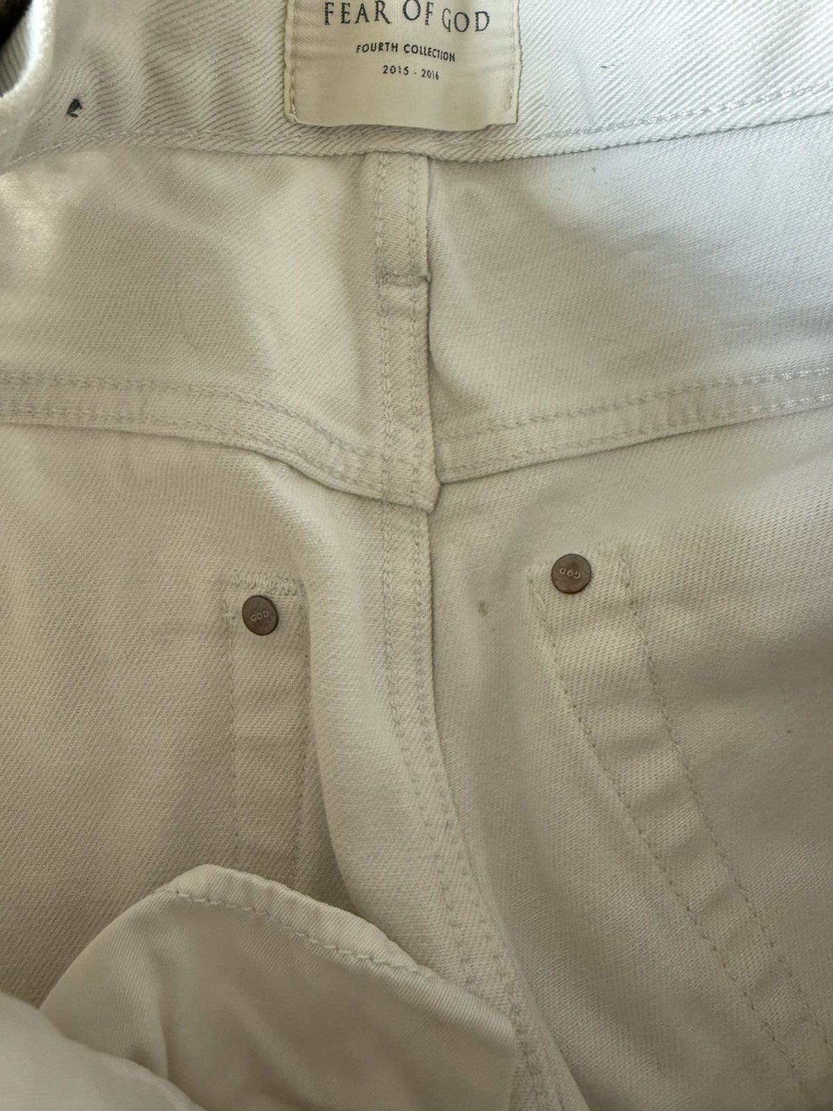 Fear of God Fear Of God Men Selvedge Jeans 29x32 White Fourth Collection Size US 29 - 7 Thumbnail