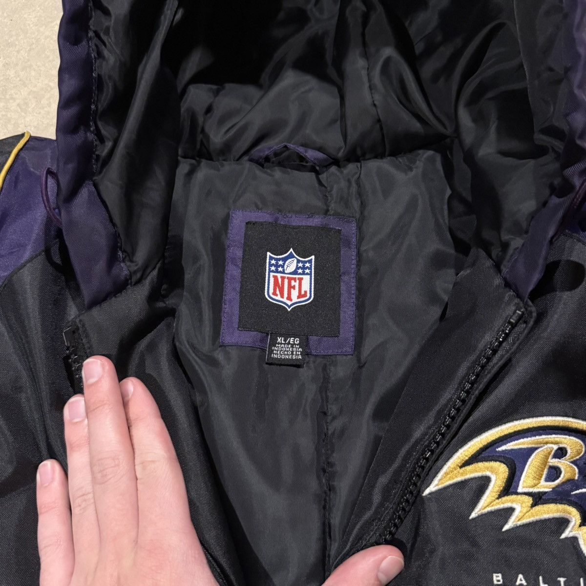 Vintage Vtg 2000s Baltimore Ravens G-III Quilted Stadium Jacket Y2K Size US XL / EU 56 / 4 - 5 Thumbnail