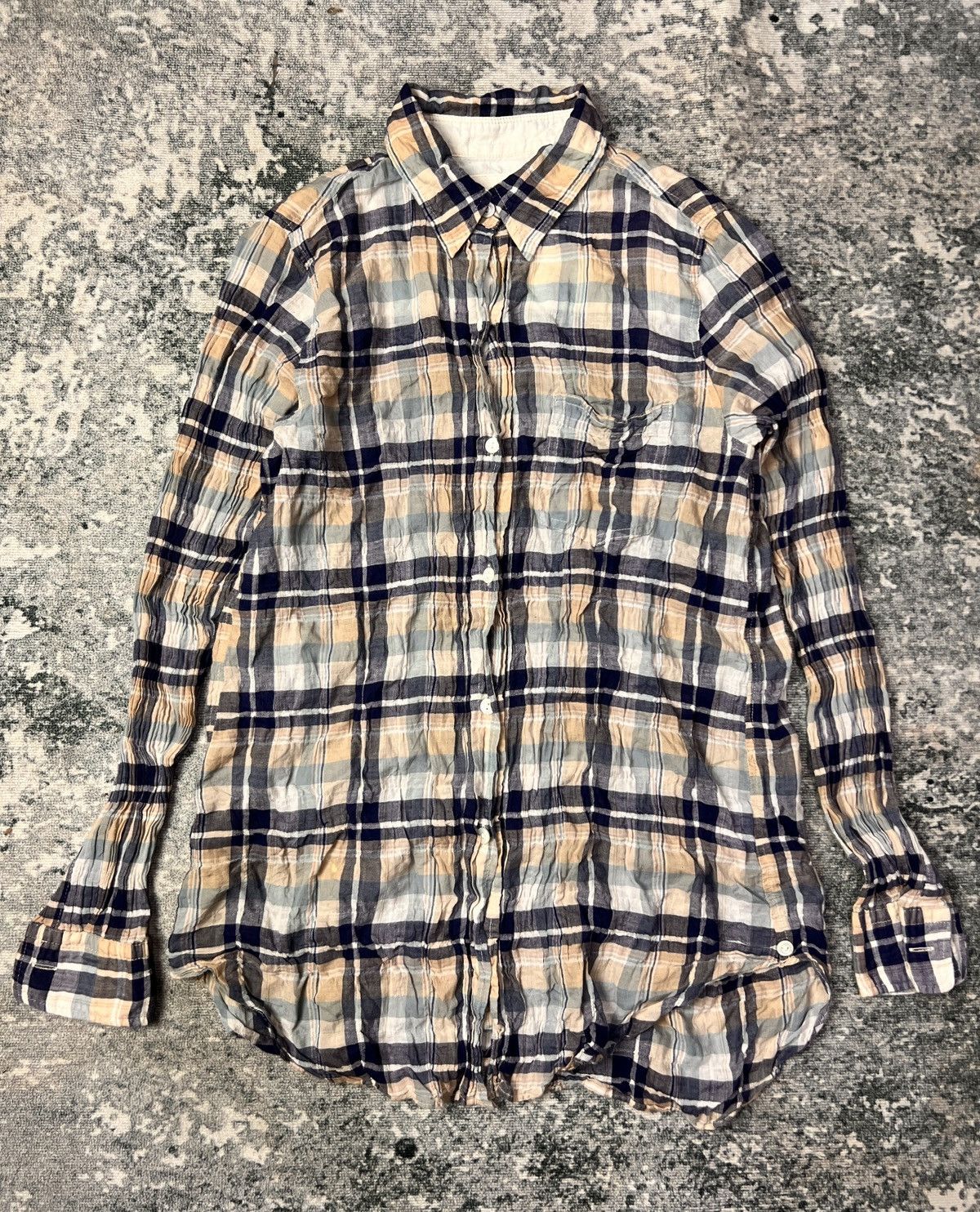 GOA Vintage GOA Shrink Wrinkle Sheer Shirt Size US M / EU 48-50 / 2 - 1 Thumbnail