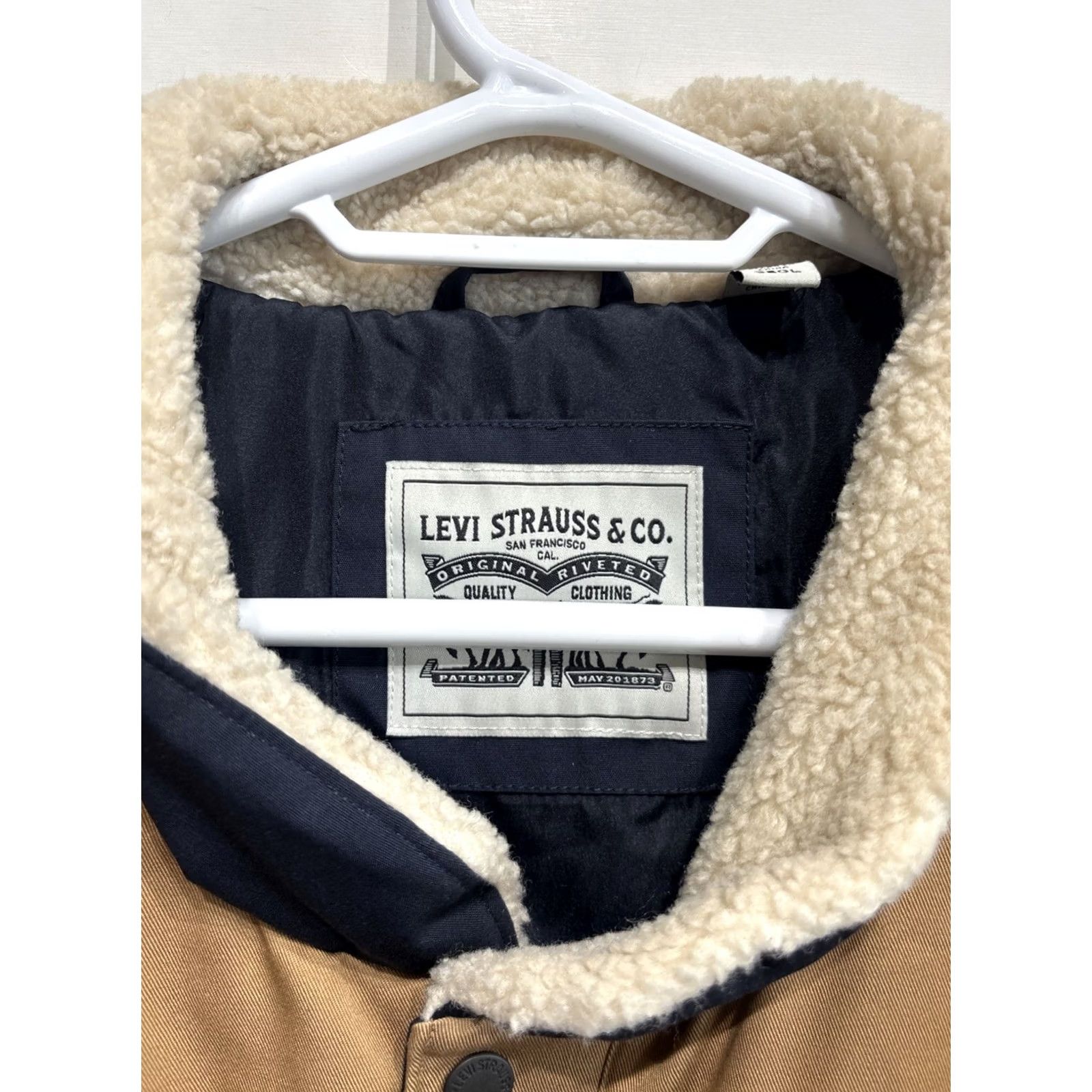 Levi's VINTAGE Levi's Navy Blue Quilted Woodsman Puffer Coat Jacket Full Zip Mens 3XLT Jacket Size US XXL / EU 58 / 5 - 4 Thumbnail