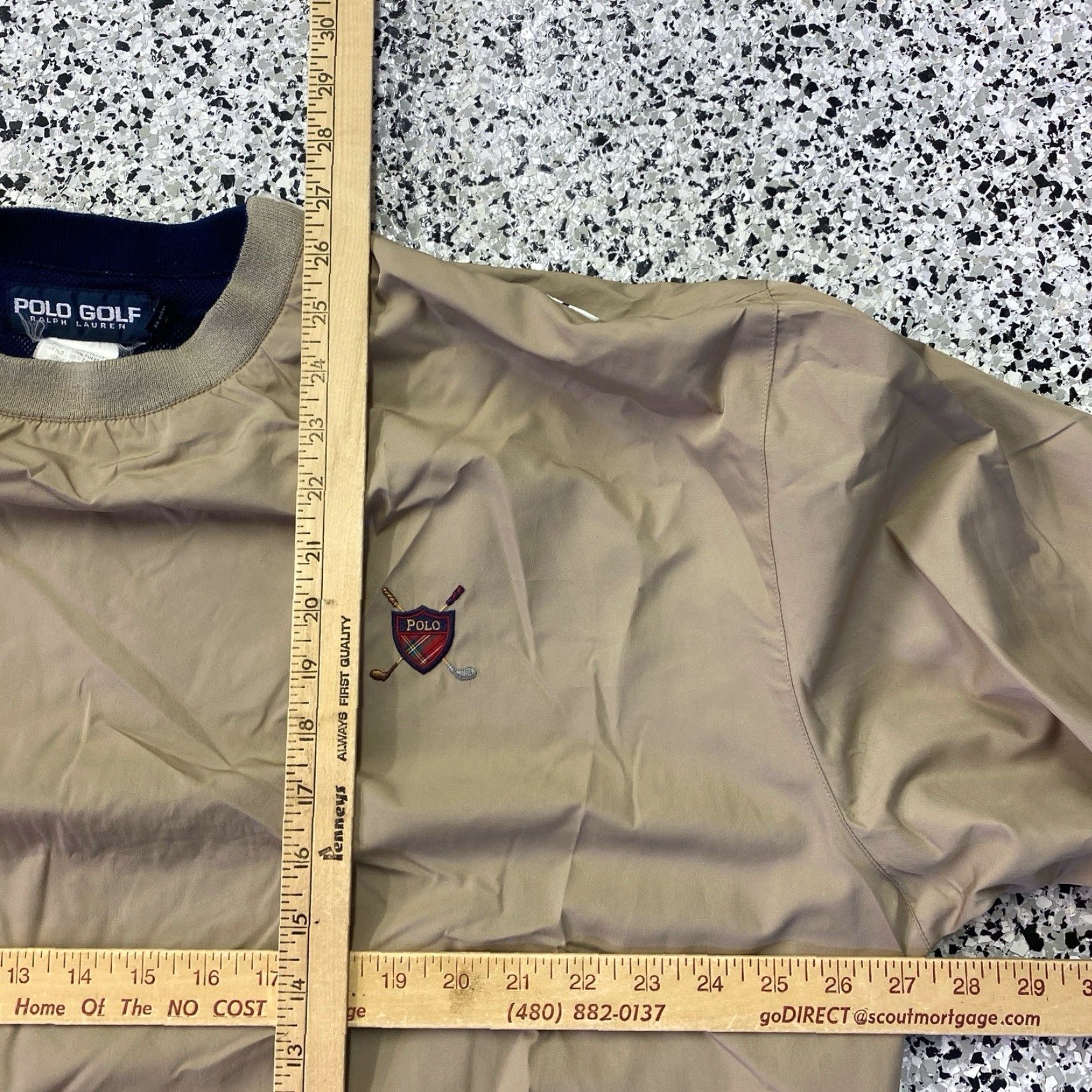 Polo Ralph Lauren VINTAGE Polo Golf Ralph Lauren Jacket Mens L Beige Pullover Windbreaker Size US L / EU 52-54 / 3 - 3 Thumbnail