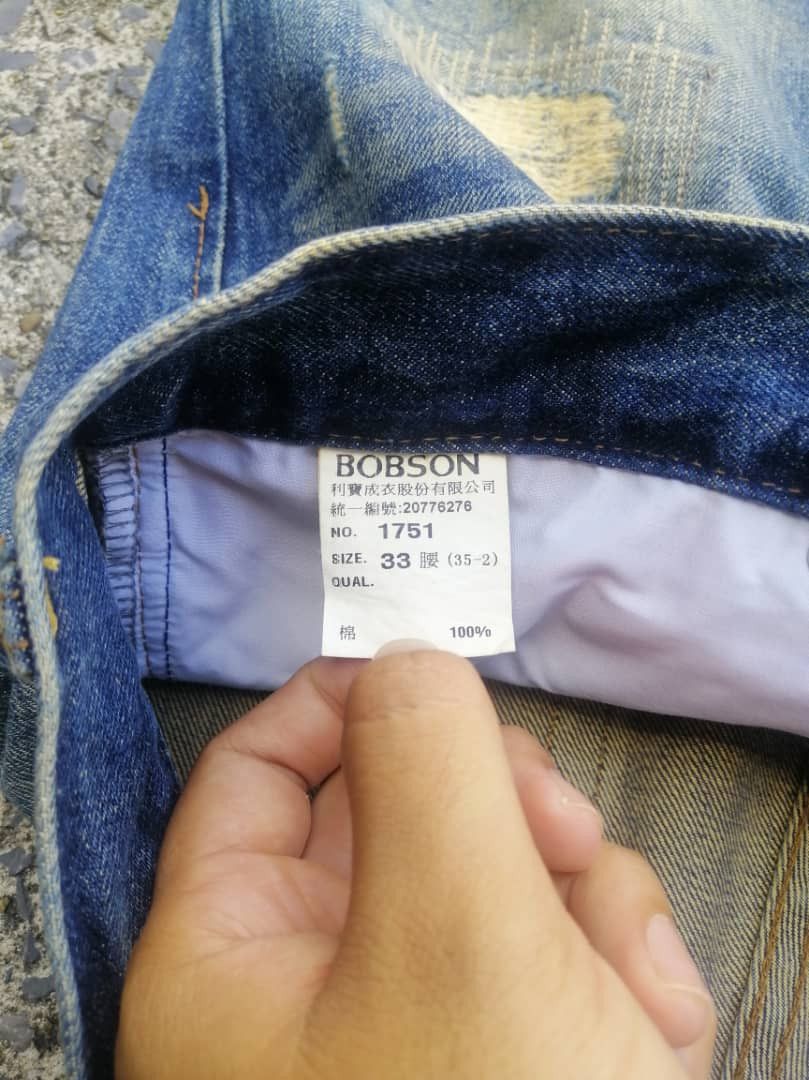 Designer Bobson Nice Design Distressed Denim Jeans Size US 33 - 4 Thumbnail