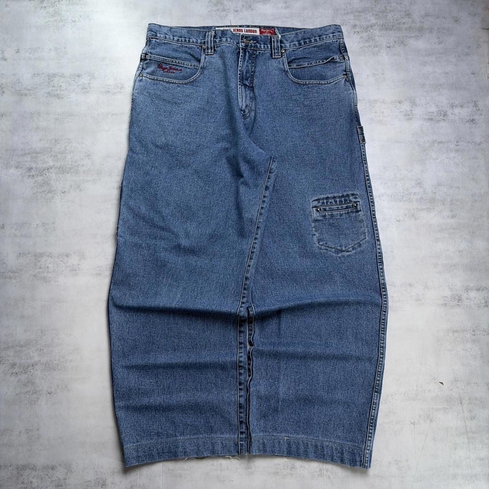 Pepe Jeans Y2K Pepe Jeans London Grunge Baggy Carpenter Denim Jeans Size US 38 / EU 54 - 2 Thumbnail