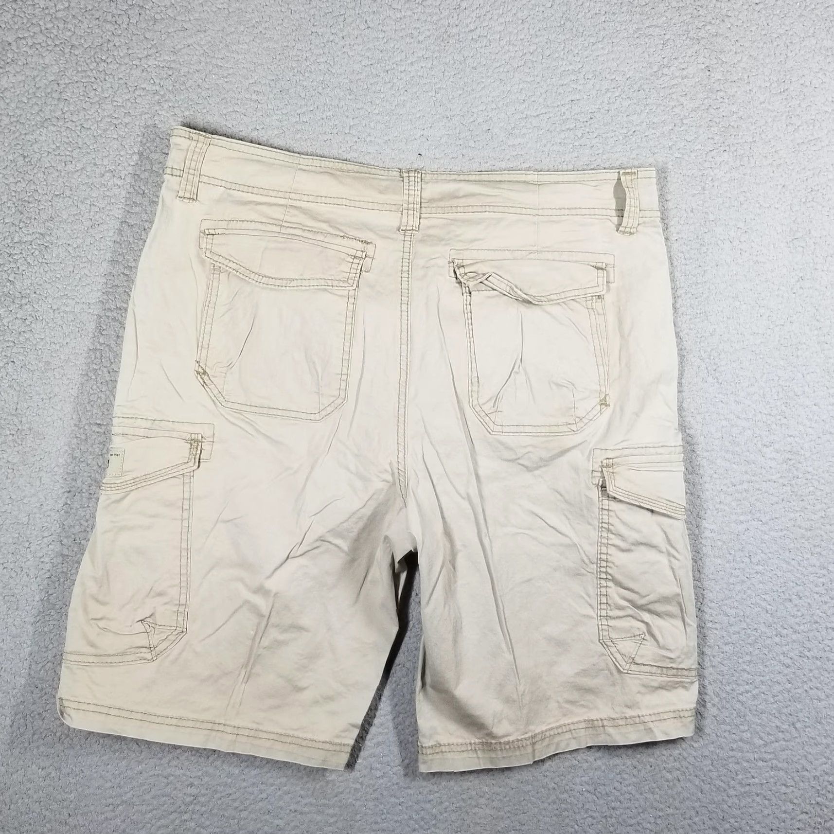 Vintage UNIONBAY Cargo Shorts Mens 36 Khaki Stretch Cotton Utility Casual Size US 36 / EU 52 - 6 Thumbnail