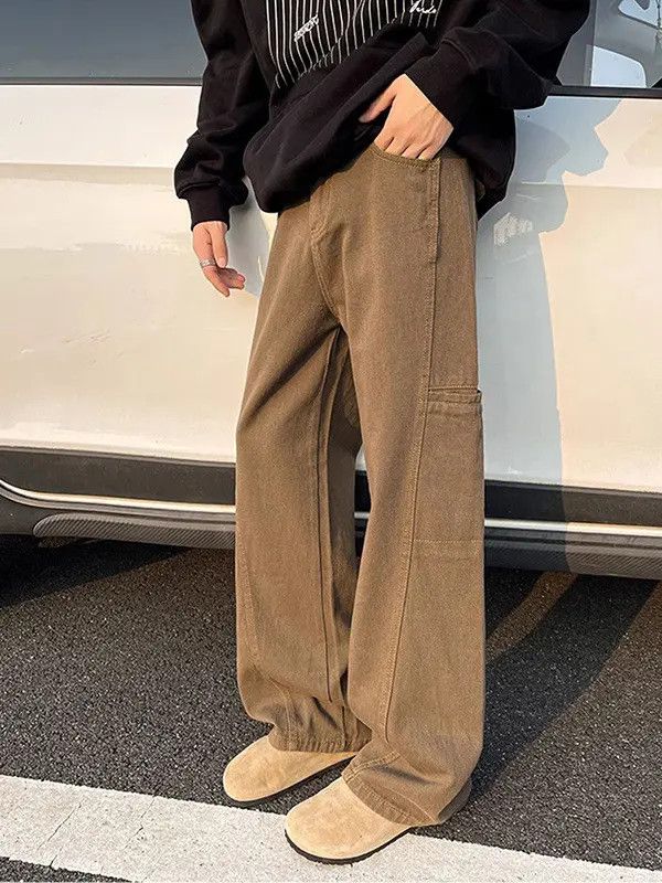 Japanese Brand × Jean Retro loose brown wide leg high street jeans Size US 32 / EU 48 - 5 Thumbnail