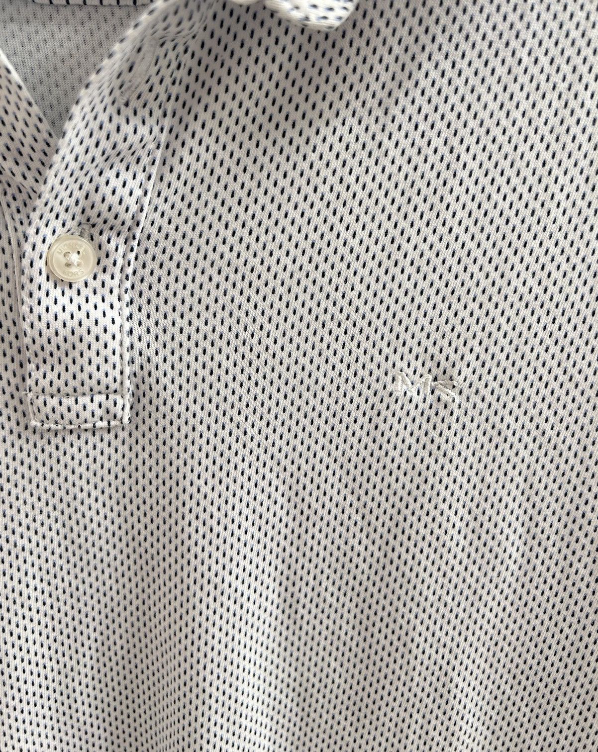 Michael Kors Michael Kors Men White And Blue Dotted Polo Shirt - Size L Size US L / EU 52-54 / 3 - 7 Thumbnail