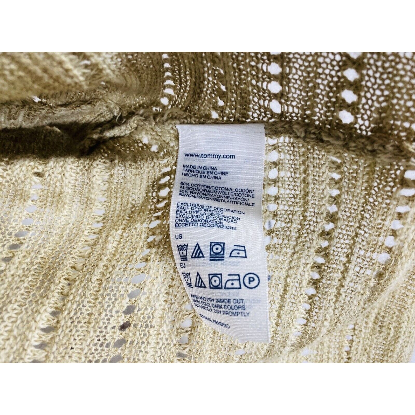 Tommy Hilfiger Tommy Hilfiger Womens Shrug Sweater Sz Medium Beige Tan Knit Size M / US 6-8 / IT 42-44 - 4 Thumbnail
