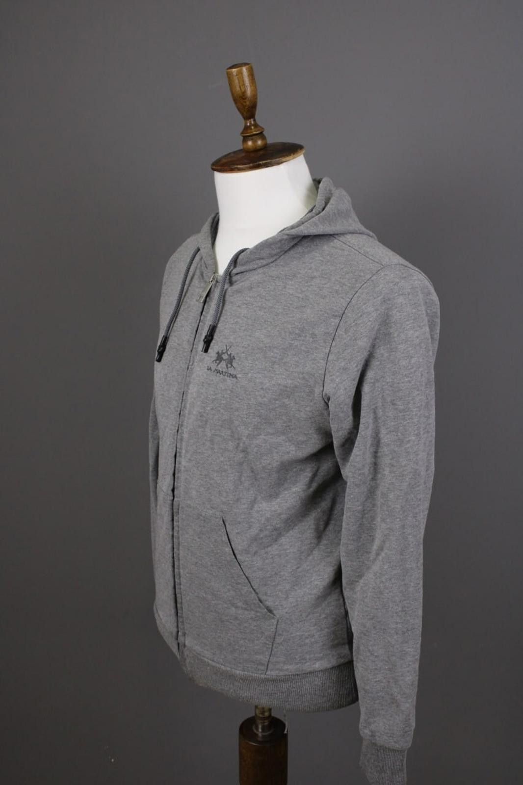 La Martina La Martina Buenos Aires Gray Knit Hooded Track Jacket Size M Size US M / EU 48-50 / 2 - 6 Thumbnail