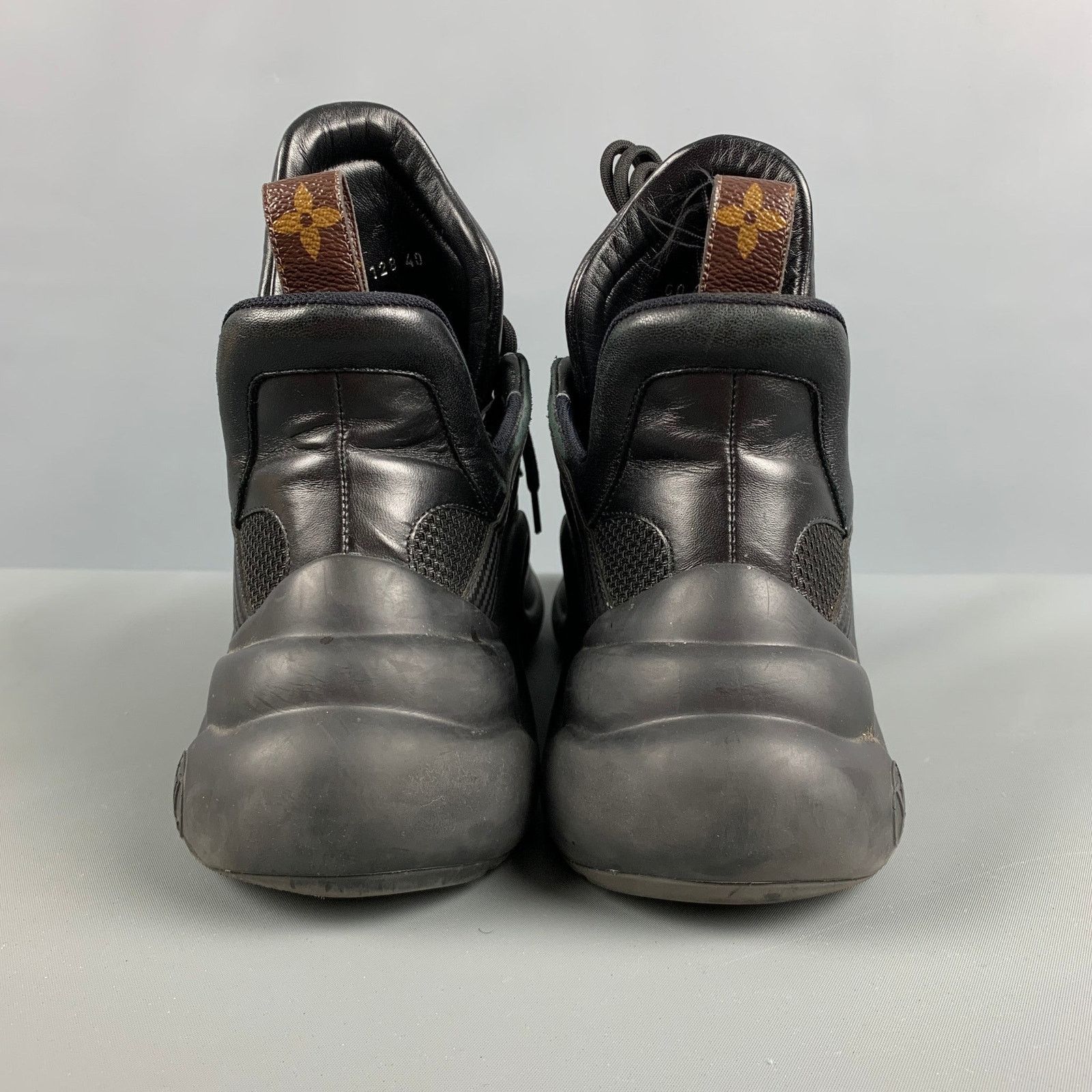 Louis Vuitton LOUIS VUITTON Size 10 Black Brown Nylon Leather Sneakers Size US 10 / IT 40 - 3 Thumbnail