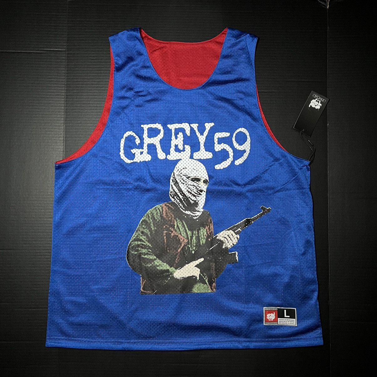 G59 Records G59 Infidel Reversible Basketball Warm Up Jersey - LG Size US L / EU 52-54 / 3 - 2 Thumbnail