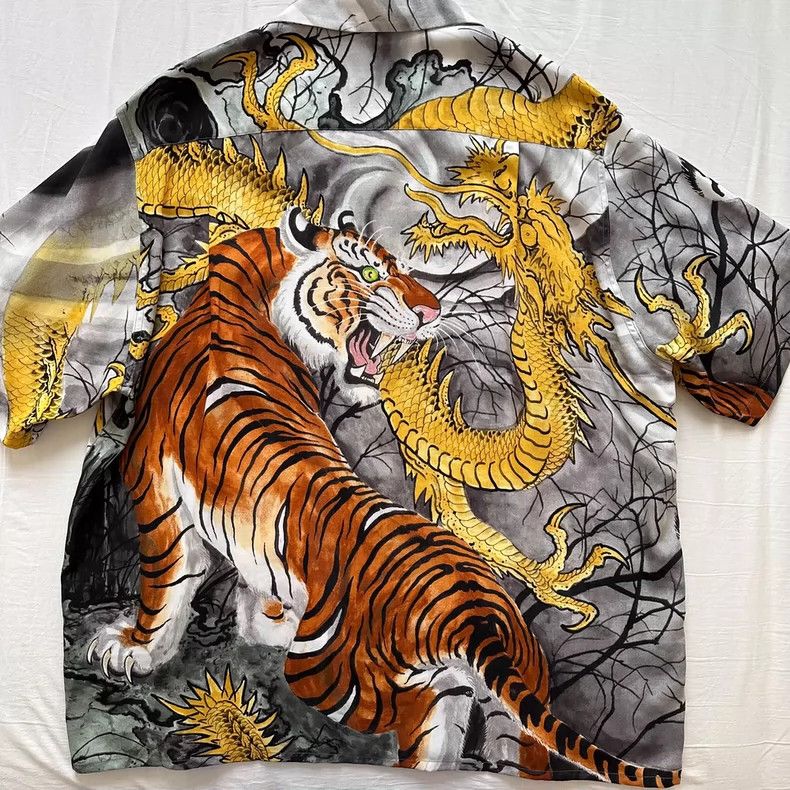 Wacko Maria WACKO MARIA 22SS new TIMLEHI Hawaiian shirt Dragon Tiger F Size US XL / EU 56 / 4 - 3 Thumbnail