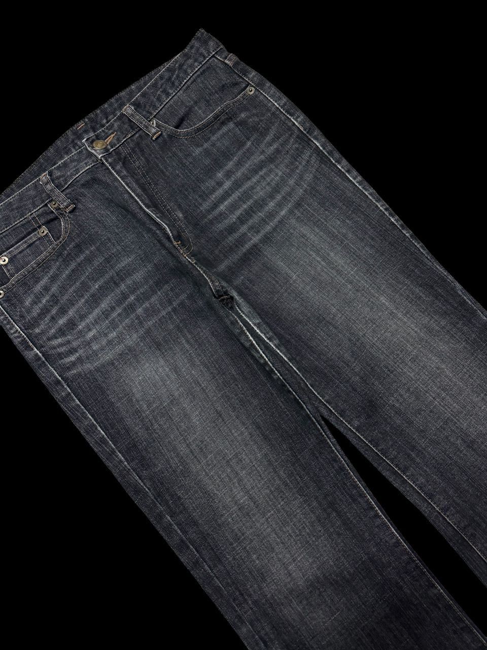 Jun Takahashi 💥Flare💥90s Style Uniqlo Whisker Clawmark Bootcut Dark Jeans Size US 30 / EU 46 - 6 Thumbnail