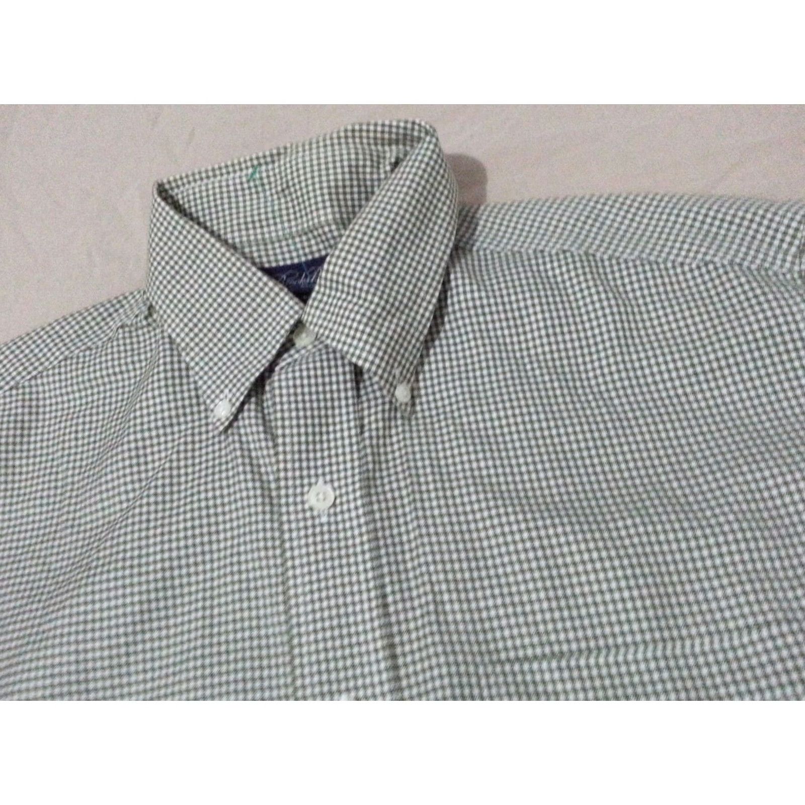 Brooks Brothers Brooks Brothers Shirt Dress Medium Green Cotton Long Mens Size 40R - 3 Thumbnail