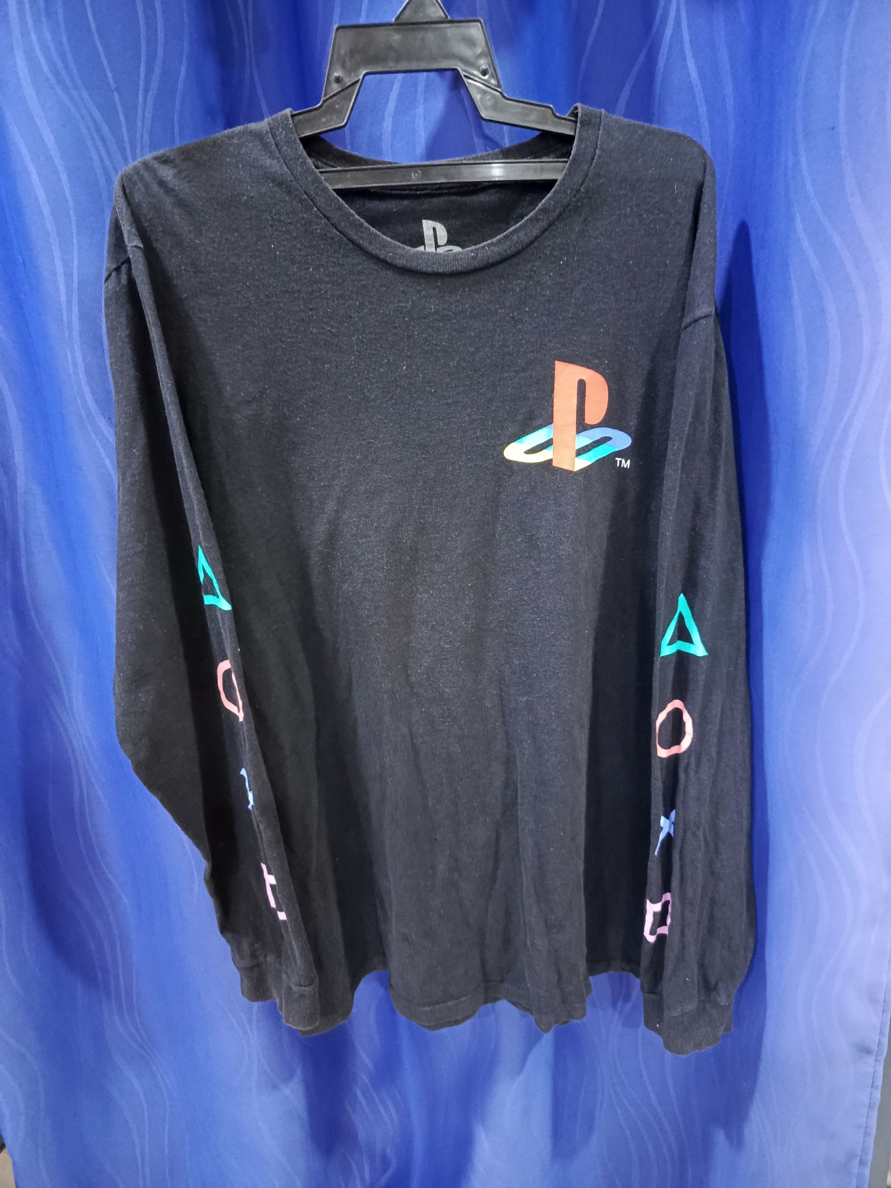 Playstation Playstation T-Shirt Black Long Sleeve Logo on Sleeves Size US XL / EU 56 / 4 - 1 Thumbnail