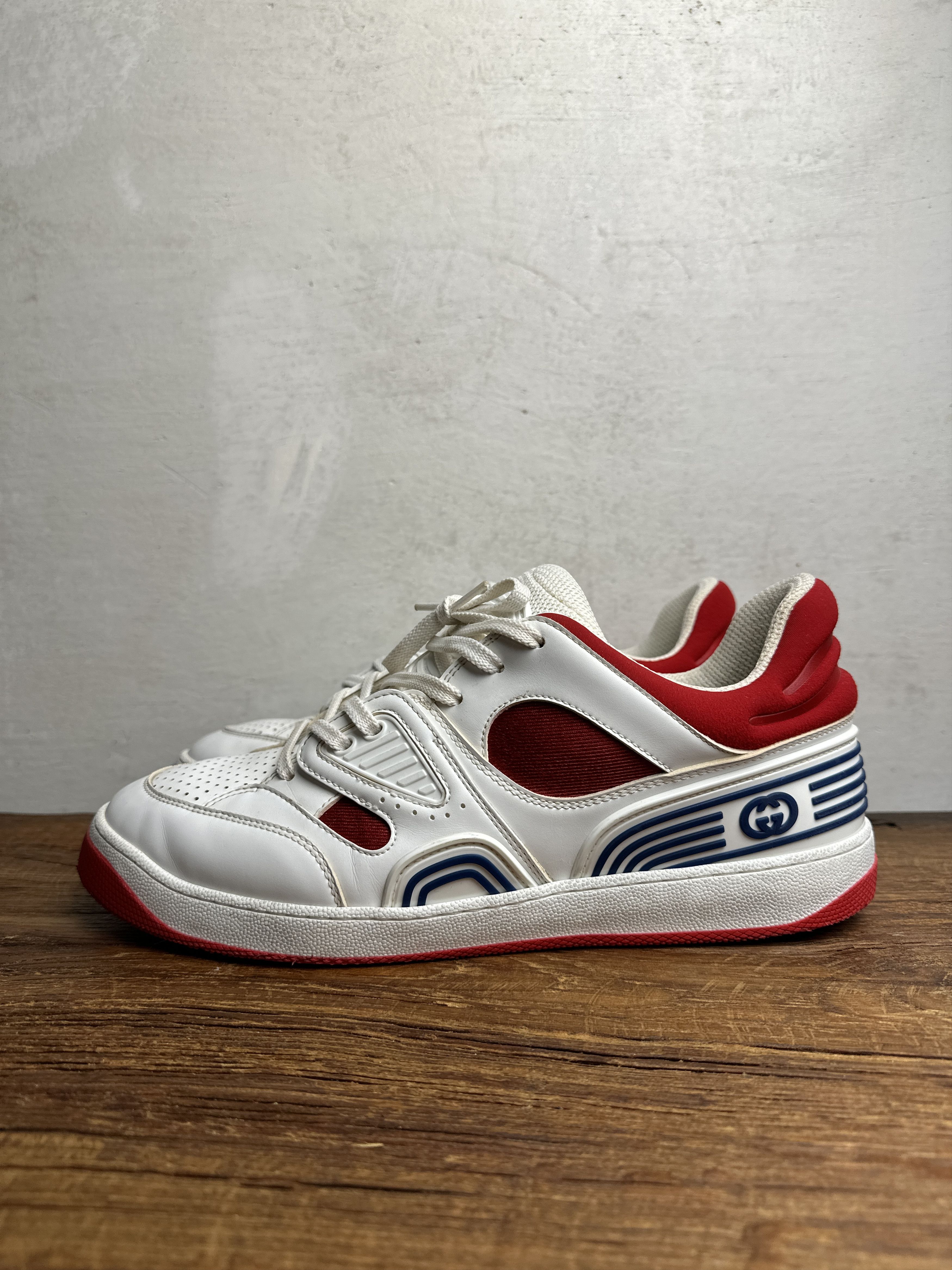 Gucci Gucci Basket Low White Demetra Red Sneakers Size US 10 / EU 43 - 2 Thumbnail