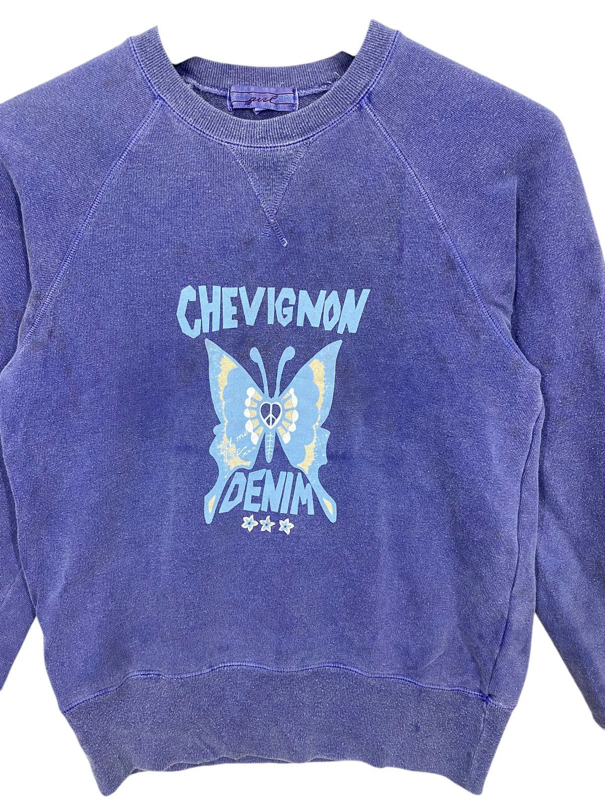 Chevignon × Japanese Brand Japanase brand chevignon denim sweatshirt pullover crewneck Size S / US 4 / IT 40 - 8 Thumbnail