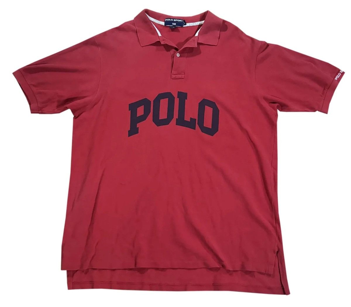 Polo Ralph Lauren Vintage Polo Sport Ralph Lauren Spell Out Red / Black Rugby Size US L / EU 52-54 / 3 - 1 Thumbnail