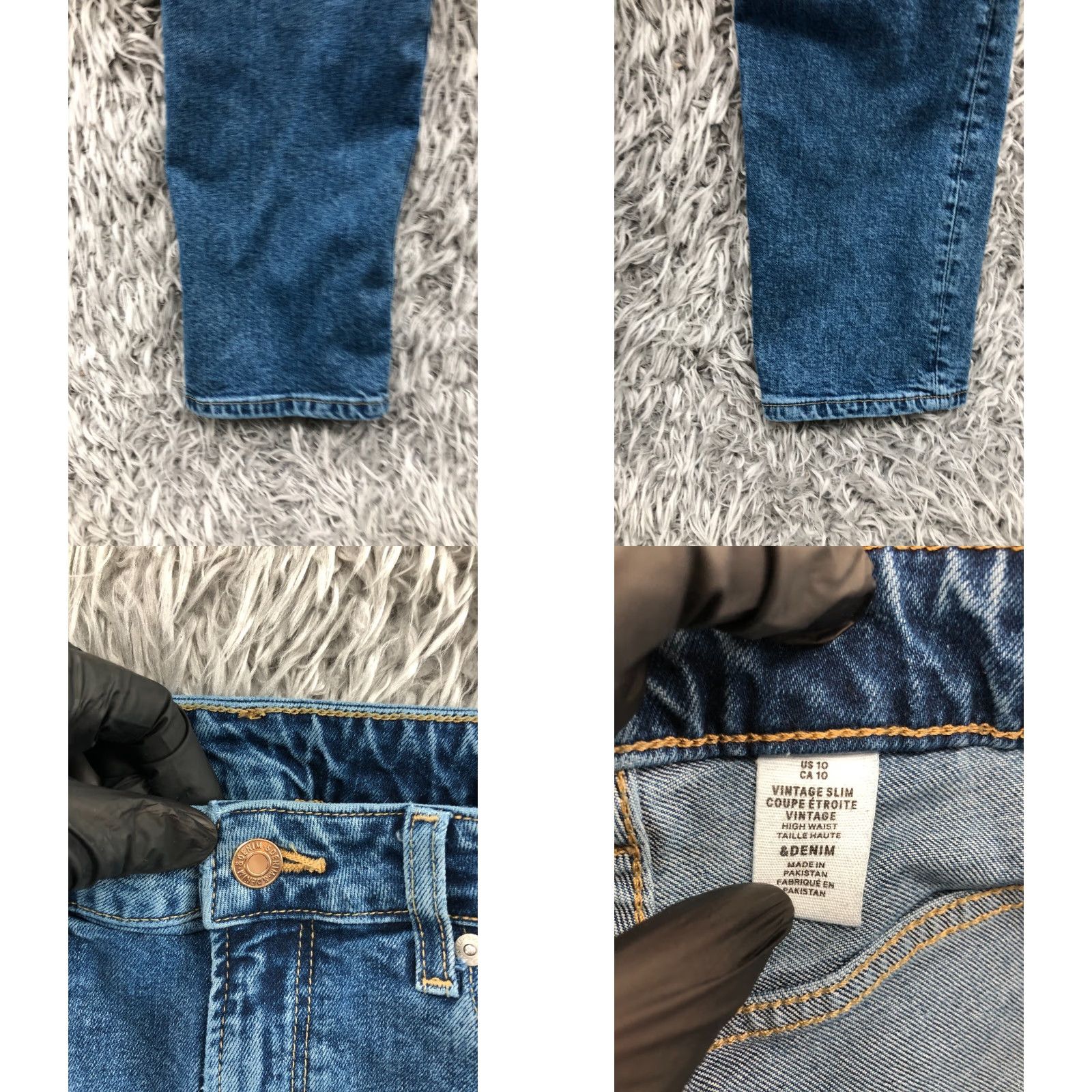 H&M VINTAGE H&M Slim Jeans Womens Jeans 10 Blue Medium Wash 27 Inseam 5-Pocket Design Womens Size 32" / US 10 / IT 46 - 8 Thumbnail