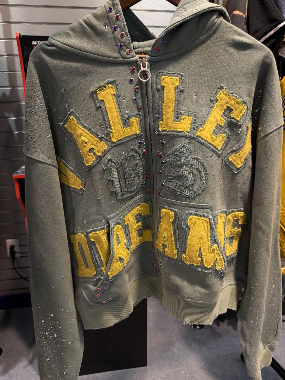 Vale M - Vale Zip Up Green Stone Studded Hoodie Authentic Valley Size US M / EU 48-50 / 2 - 4 Thumbnail