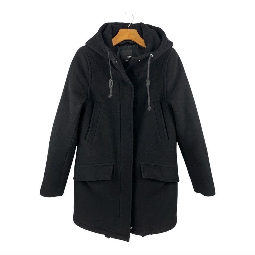 Aritzia Wilfred Black Gemma Wool Zip Front Coat w/ Cashmere Size S Size S / US 4 / IT 40 - 5 Thumbnail