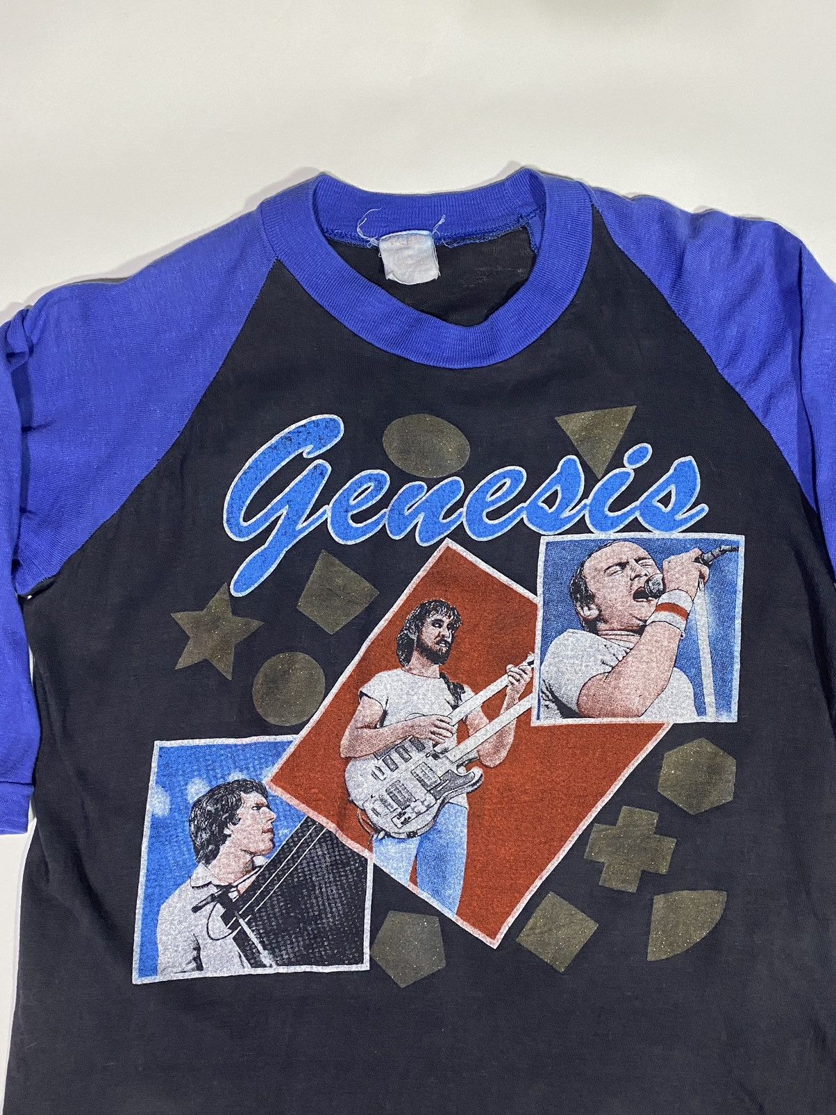 Band Tees × Vintage Genesis tour tee raglan (royal tag) Men’s Sz S - Thrashed Size US S / EU 44-46 / 1 - 8 Thumbnail
