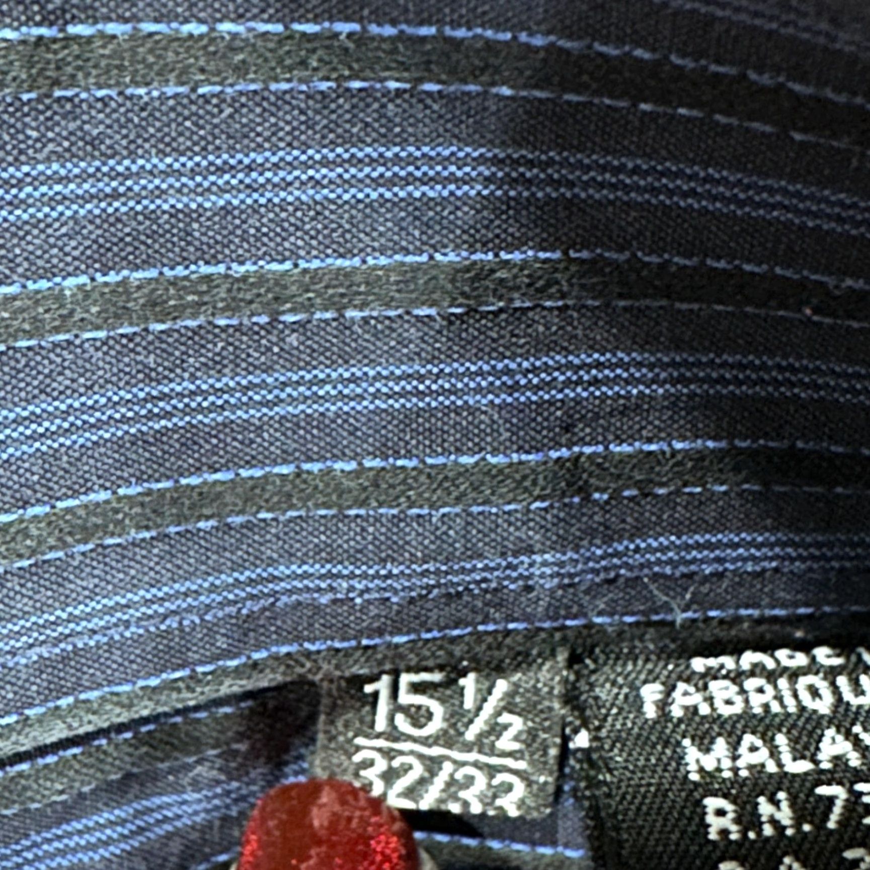 Hugo Boss HUGO BOSS Shirt Men 15.5 32/33 Blue Black Pinstripe Long Sleeve Button Front Dress Shirt Regular Size US M / EU 48-50 / 2 - 7 Thumbnail