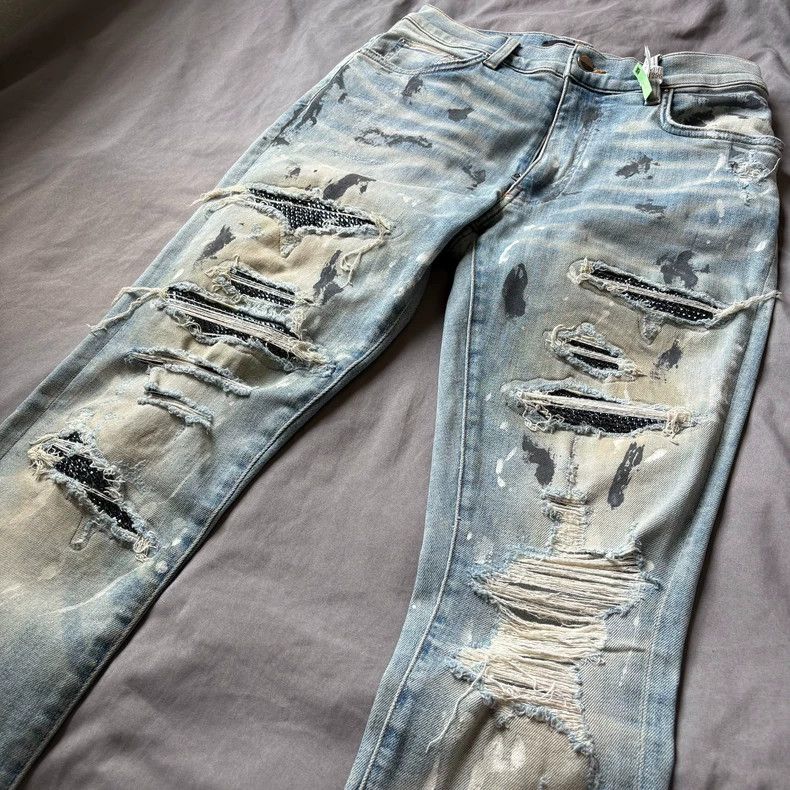 Amiri Amiri 17SS Ink Blue Diamond Jeans 2501-Nextarrow Size US 31 - 2 Thumbnail