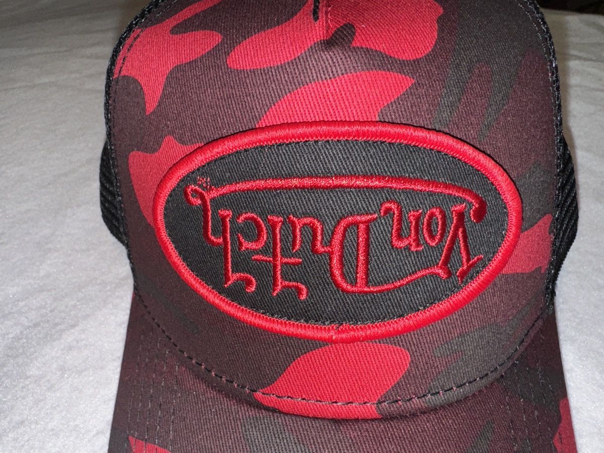 Von Dutch Von Dutch Trucker Hat Red Rambo Camo Embroidered Upside Down Size ONE SIZE - 9 Thumbnail