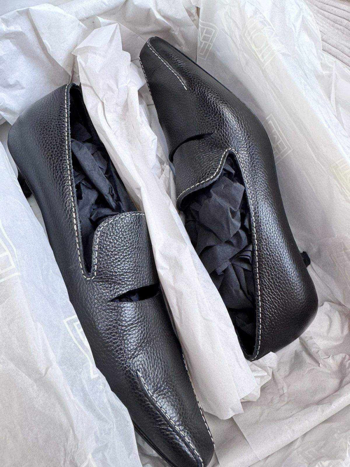 Toteme Toteme Womens Black Cutout Kitten Leather Heel Loafer Shoes Size US 6 / IT 36 - 4 Thumbnail