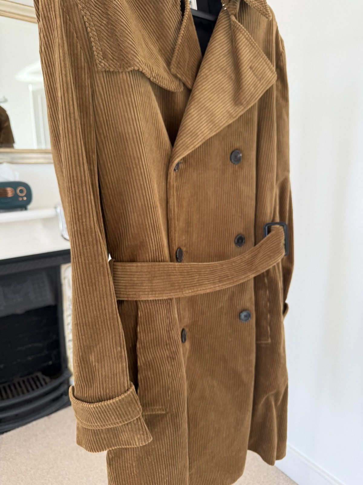 Saint Laurent Paris FW18 Saint Laurent Corduroy Belted Trench Coat Size US M / EU 48-50 / 2 - 6 Thumbnail