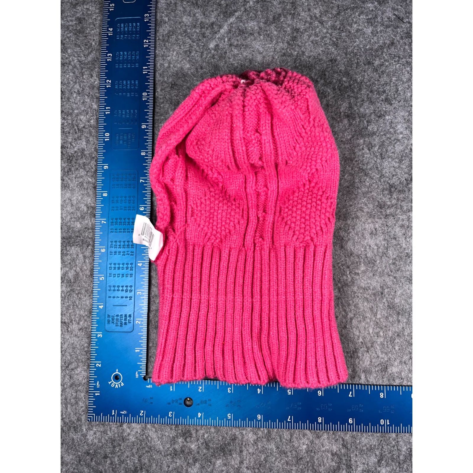 Vintage West Loop Beanie Women One Size Pink Knit Rayon Blend Stretch Ski Pom Size ONE SIZE - 5 Thumbnail