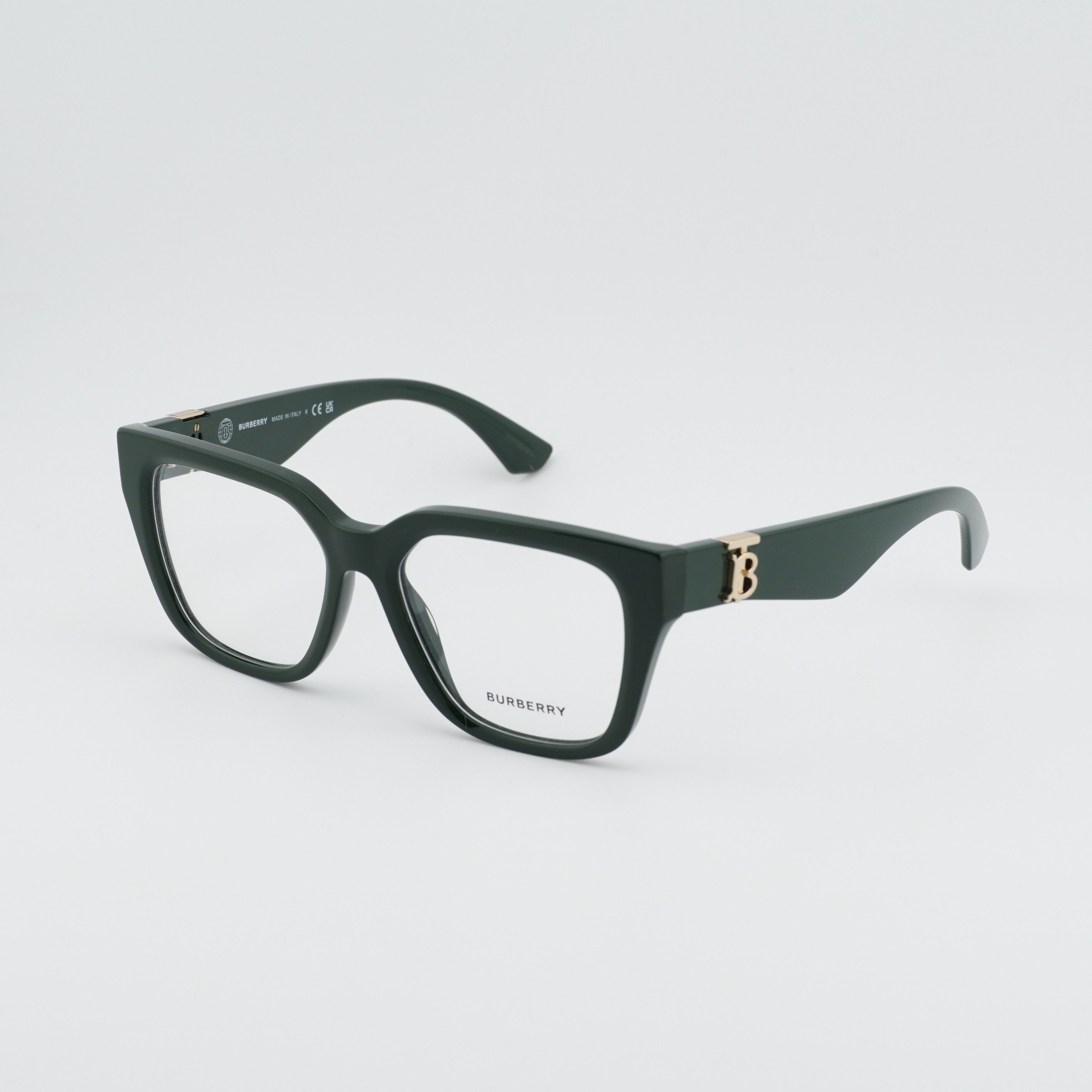 Burberry Burberry BE2403 4038 Eyeglasses Green 53mm Square Frame Size ONE SIZE - 8 Thumbnail
