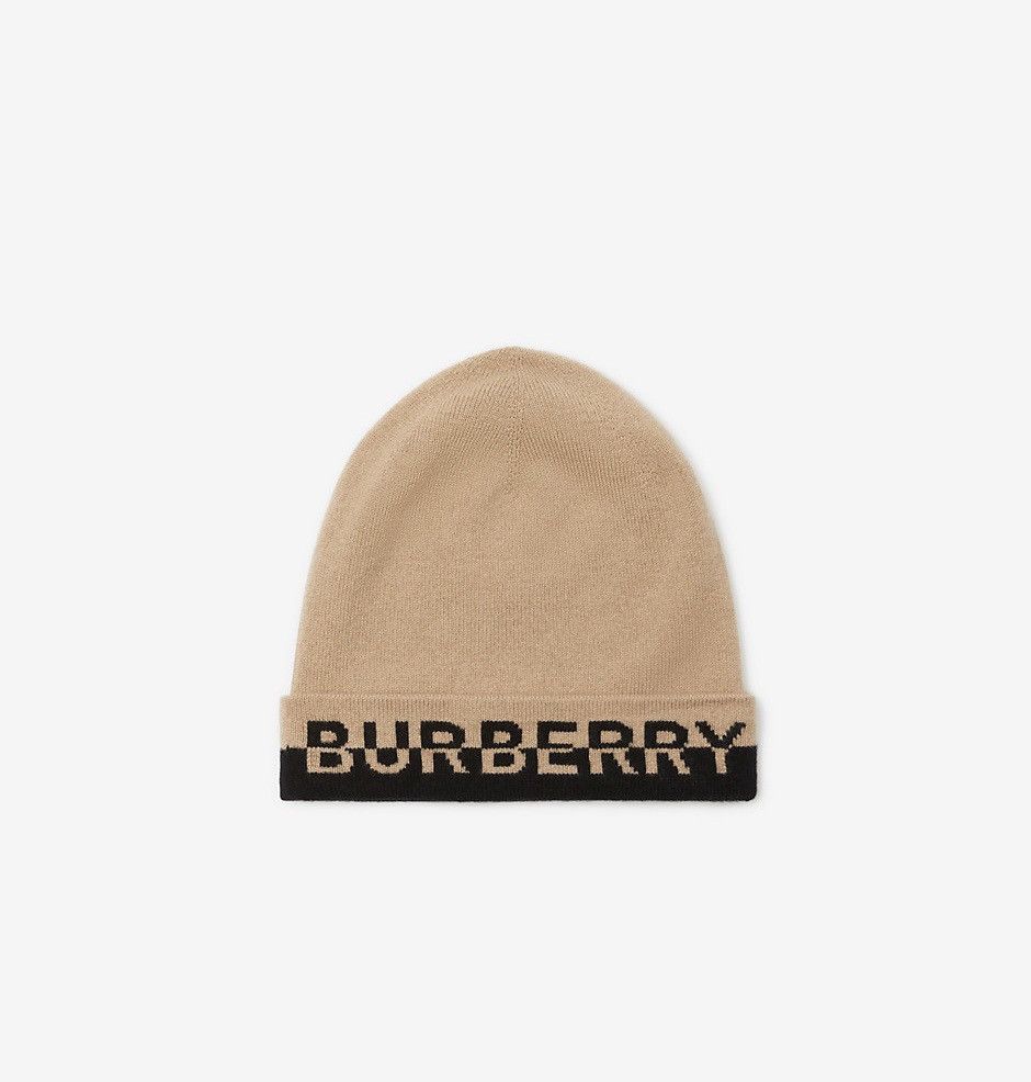 Burberry Burberry Logo Intarsia Cashmere Beanie Size ONE SIZE - 1 Thumbnail