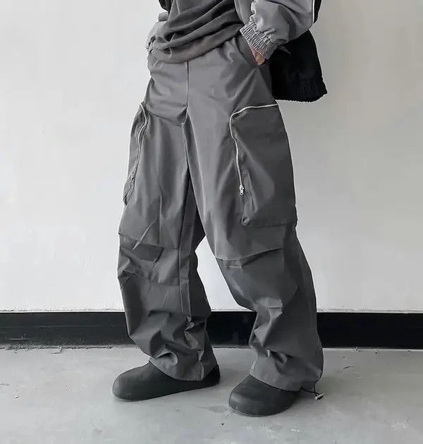 Japanese Brand Baggy Cargo Pants Straight Casual Harajuku Y2K Style Pockets Size US 34 / EU 50 - 1 Thumbnail