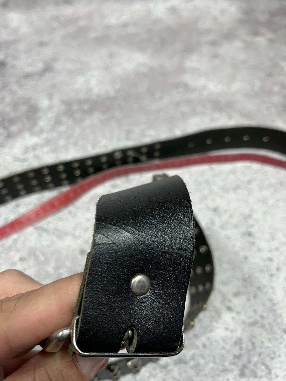 Japanese Brand Vintage Y2k Leather Punk metallic rock belt Size ONE SIZE - 12 Thumbnail