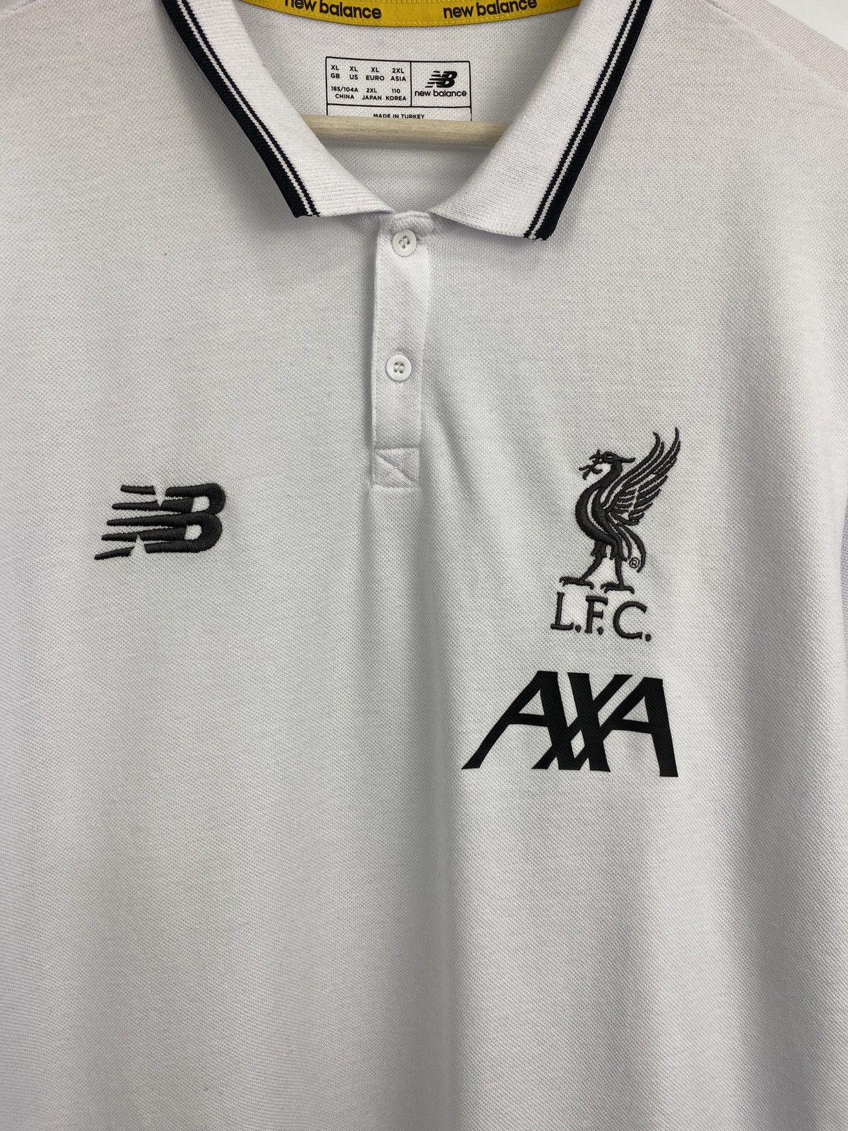 New Balance 🏴󠁧󠁢󠁥󠁮󠁧󠁿 Liverpool New Balance Polo T-Shirt Soccer Jersey Rare Y2K Size US XL / EU 56 / 4 - 4 Thumbnail