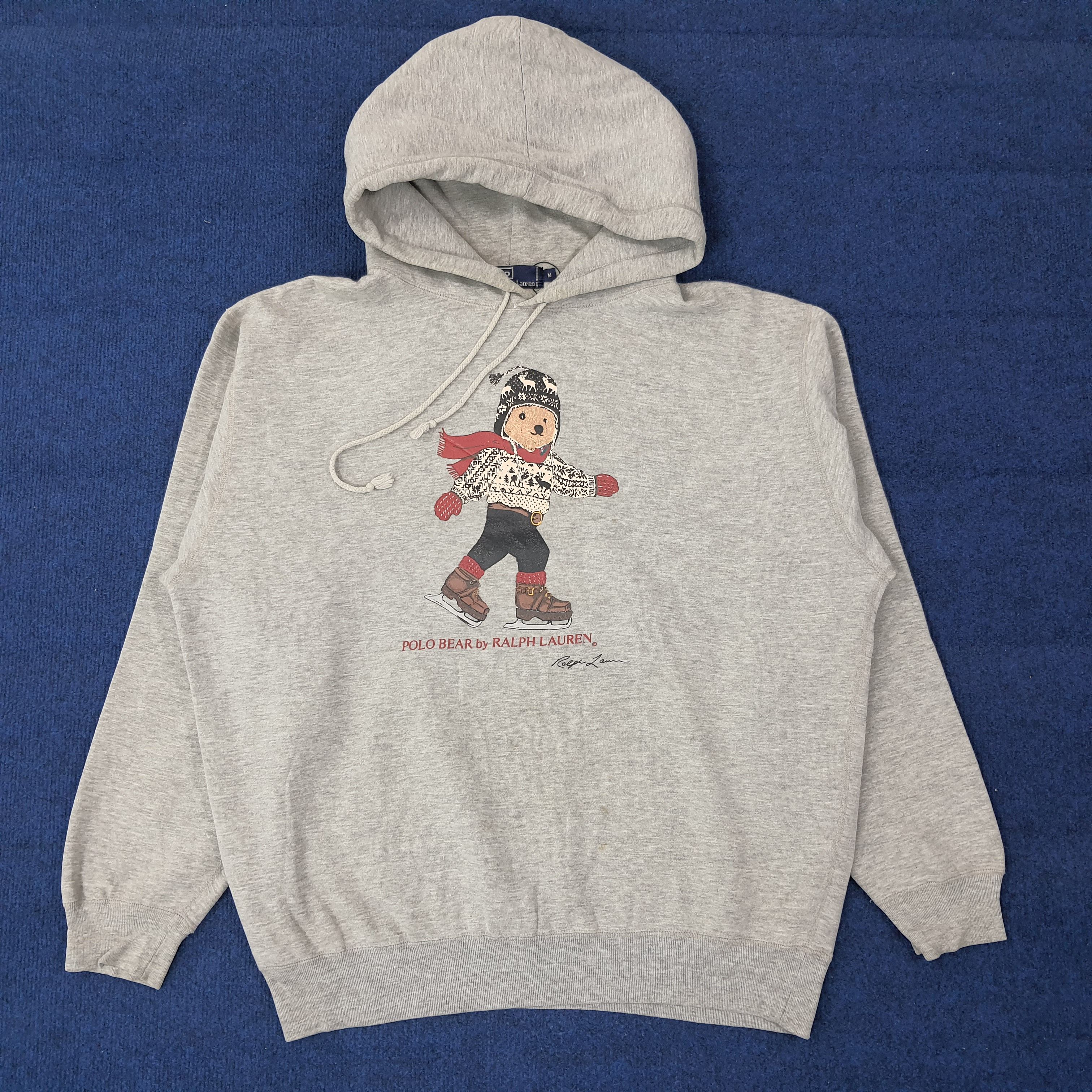 Polo Ralph Lauren Vintage Polo Bear by Ralph Lauren Hoodie C224N17 Size US XL / EU 56 / 4 - 1 Thumbnail