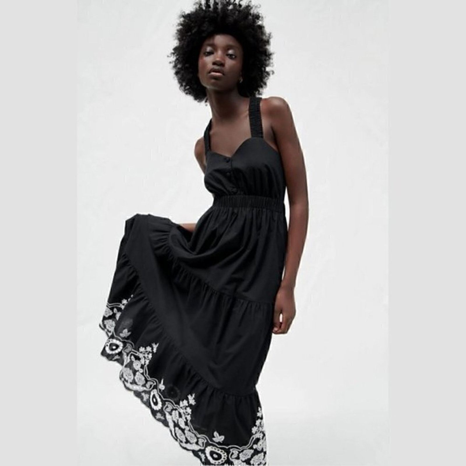 Zara ZARA Midi Dress with Cross Straps NWT Size M / US 6-8 / IT 42-44 - 1 Thumbnail