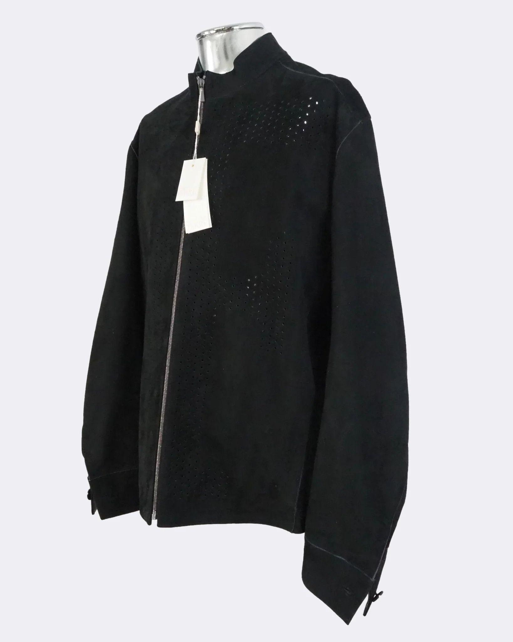 Gianfranco Ferre Men's Gianfranco Ferre Perforated Suede leather Jacket $1150 Size US XXL / EU 58 / 5 - 10 Thumbnail