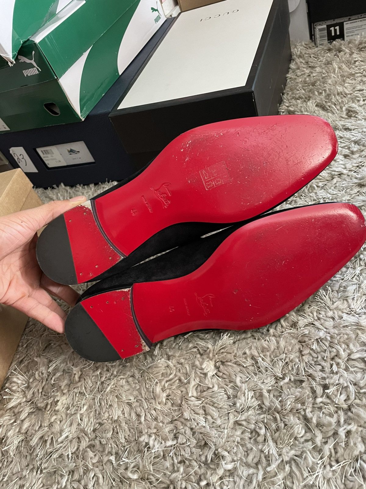 Christian Louboutin Christian Louboutin Dandelion Black Suede Size US 11 / EU 44 - 11 Thumbnail