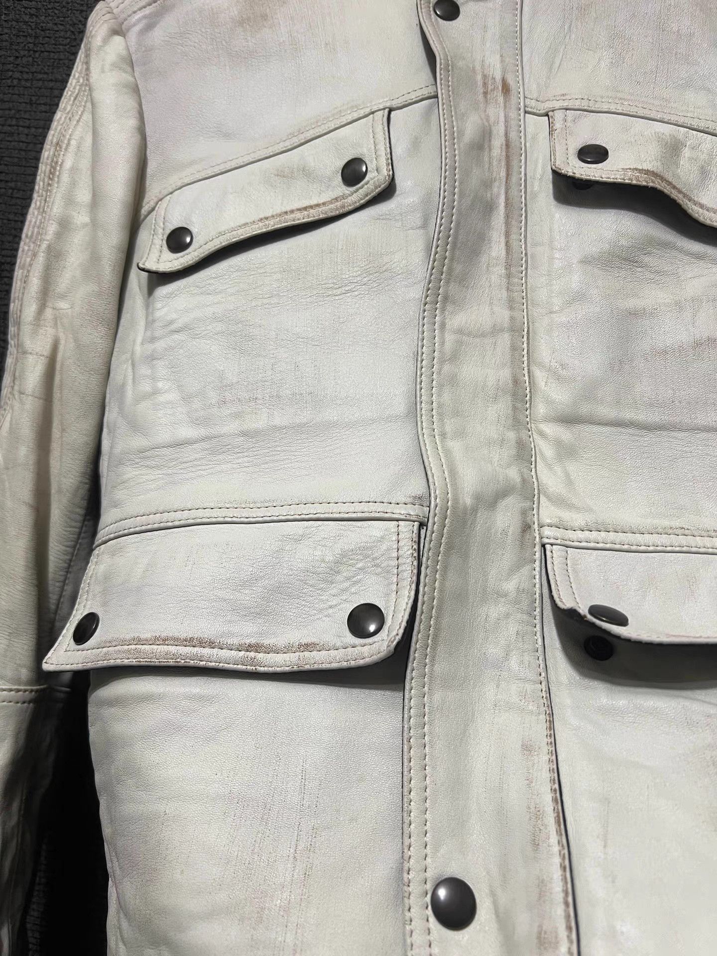 Isaac Sellam Experience white leather jacket